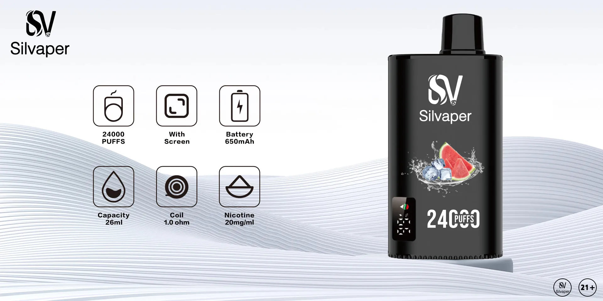 SILVAPER 24000 PUFFS DISPOSABLE VAPE DUBAI