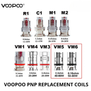 VOOPOO PNP REPLACEMENT COILS ALL OHMS