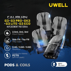 uwell caliburn g3pod 2.5ml cartridge set for g3 series