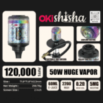 OKI Shisha 120000 Puffs 50W 60ml Huge Vapor in Dubai