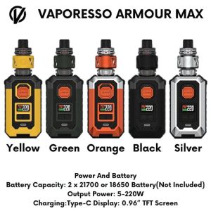 VAPORESSO Armour Max Pod Mod 220W Kit in Dubai